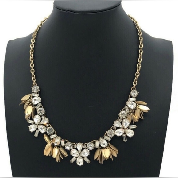 J. Crew Factory Crystal Bouquet Necklace - Picture 2 of 9
